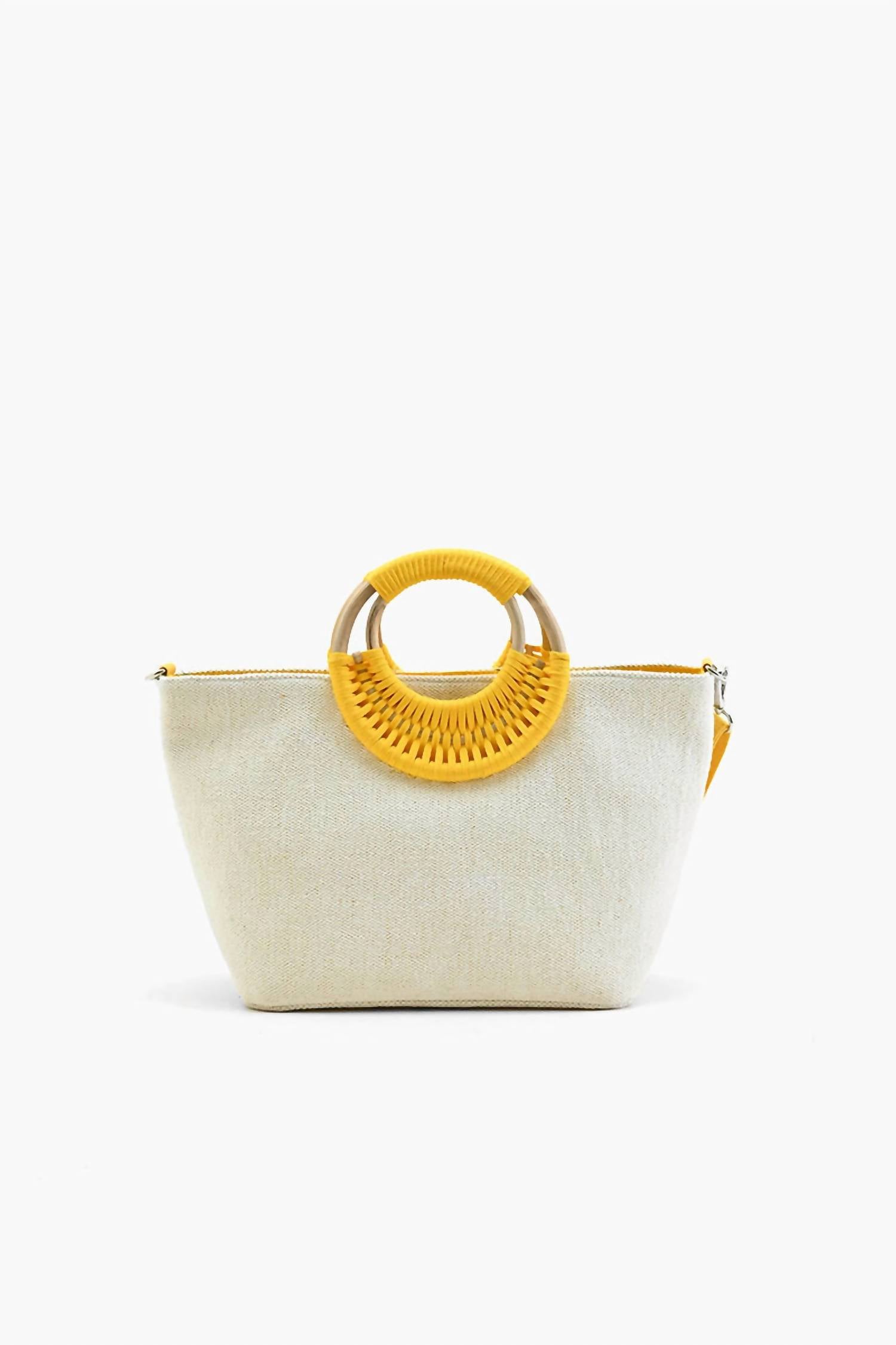 America & Beyond - Make Lemonade Tote With Wicker Handles