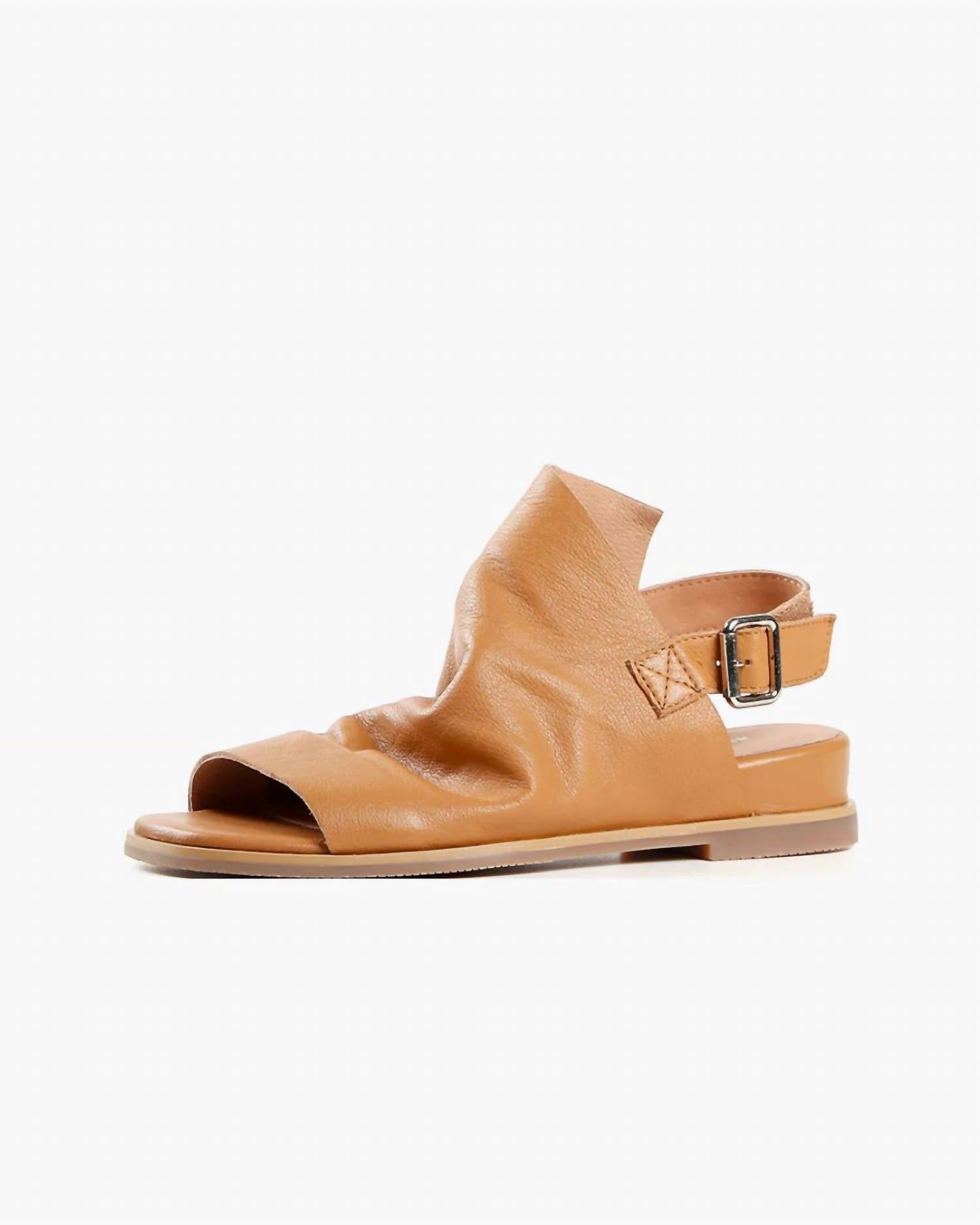 ALL BLACK Women's Cover Up Softly 2 Ankle Strap Flats Sandal With A Buckle in tan - women's flats - detail view