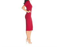 Dress The Population - Gloria Front Zip Sheath Midi Dress