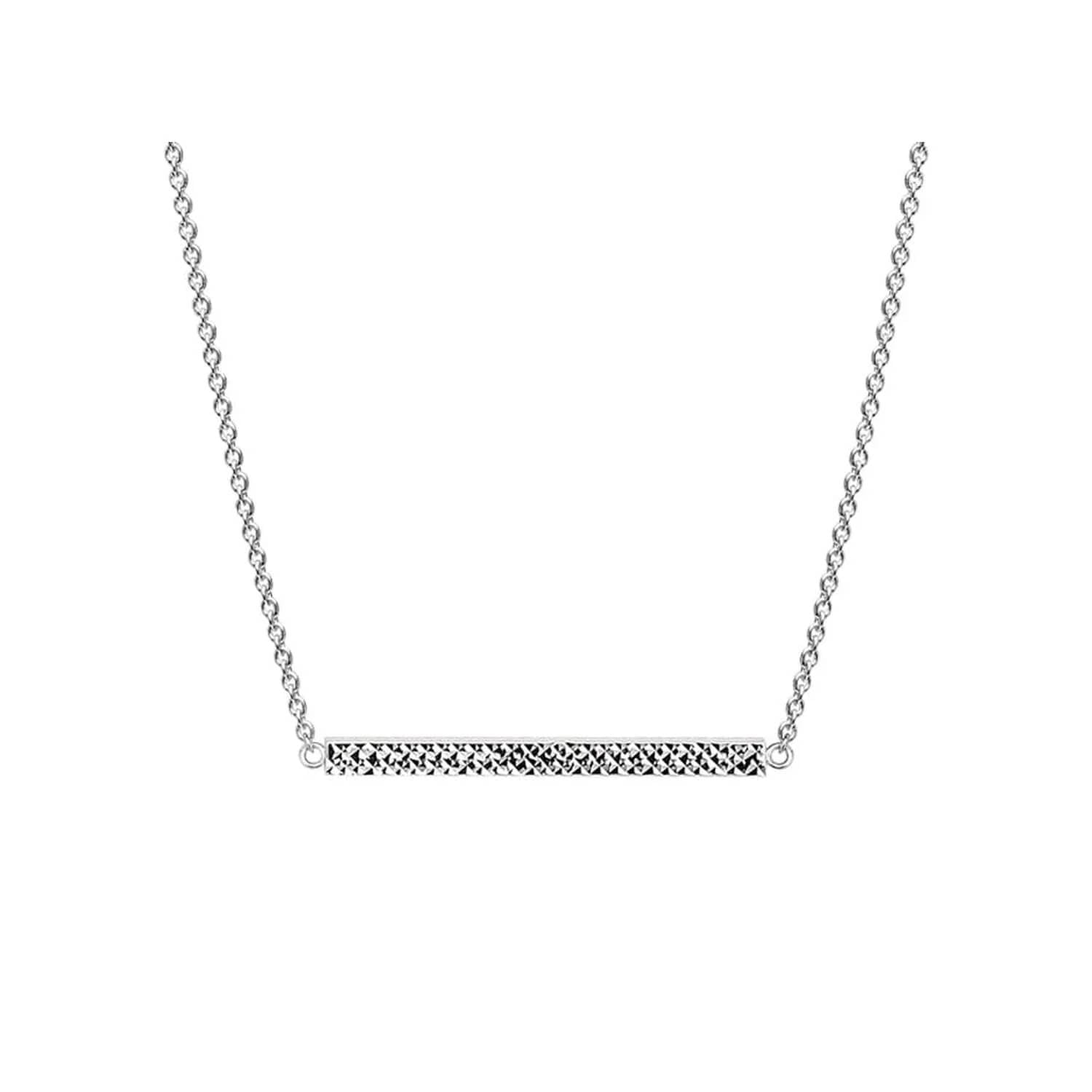 Gold & Honey - Women's Diamond Cut Bar Necklace
