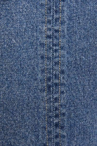 Le Lis - Lace-Up Bow Detail Denim Mini Dress
