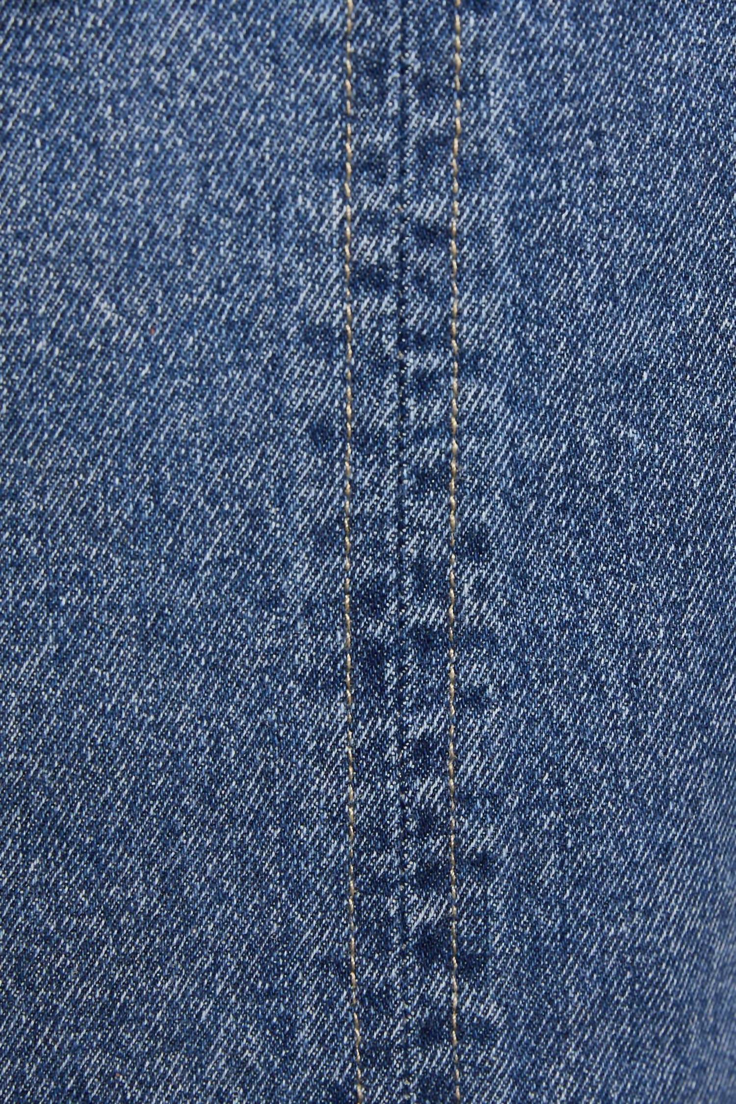 Le Lis - Lace-Up Bow Detail Denim Mini Dress