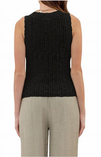 Blu Pepper - Crochet Knit Tank Top