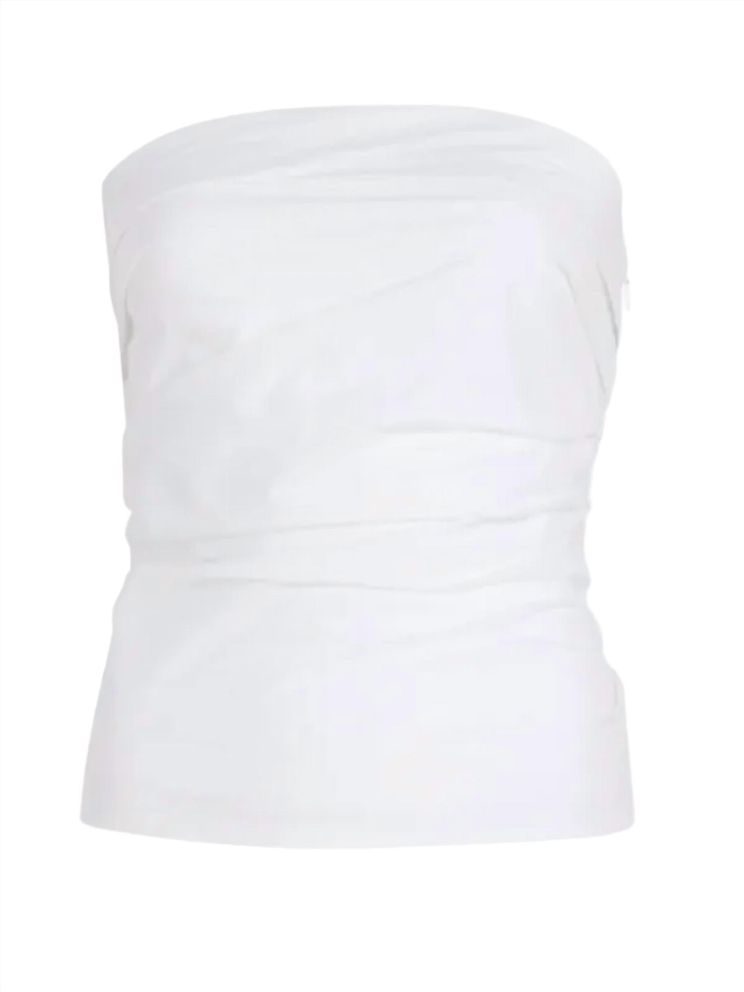 Proenza Schouler White Label Maisy Strapless Top in white - women's blouse - view 4
