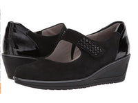 Ara Women's Hellen Wedge Shoes in nubuk vernice - women's shoe - detail view