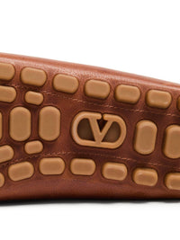 Valentino Garavani Men's Driver Fastaway Lace-up Boat Shoes in brown - men's shoe - view 4