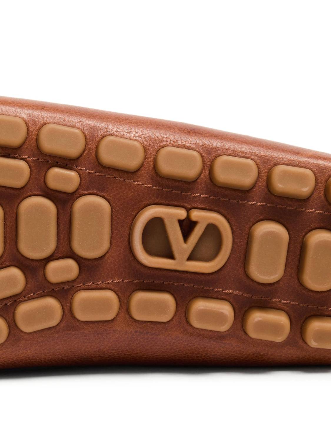 Valentino Garavani Men's Driver Fastaway Lace-up Boat Shoes in brown - men's shoe - view 4