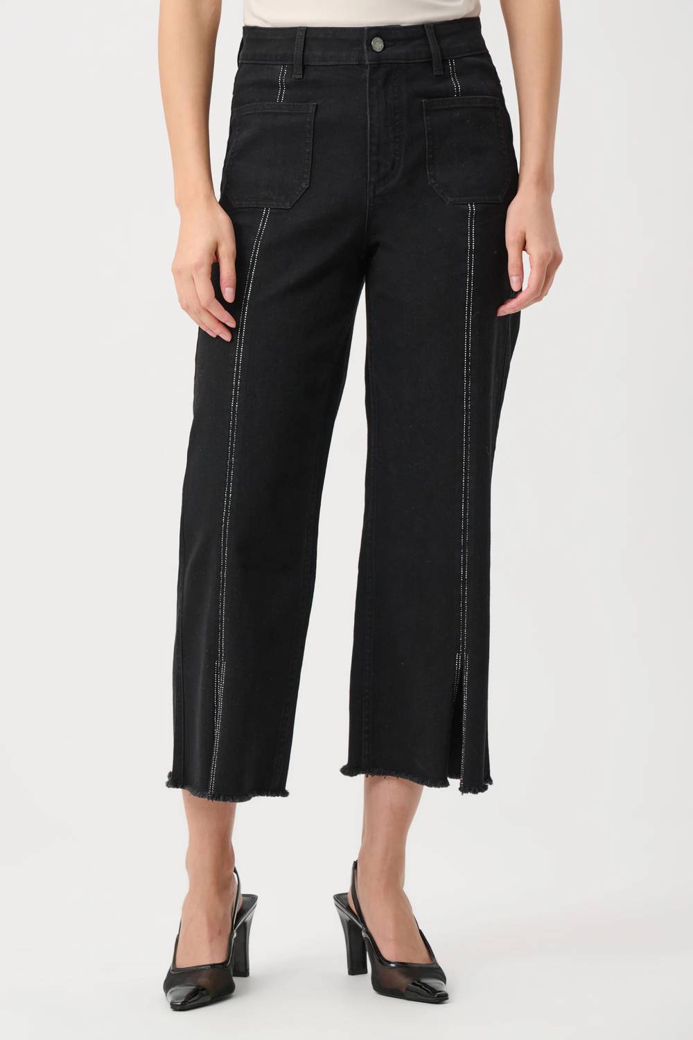 Joseph Ribkoff - Culotte Jeans With Embellished Front Seam Style