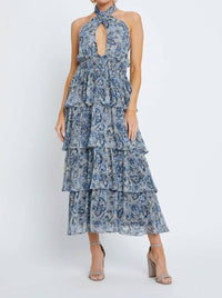 Meet Me In Santorini - LULUA MAXI DRESS