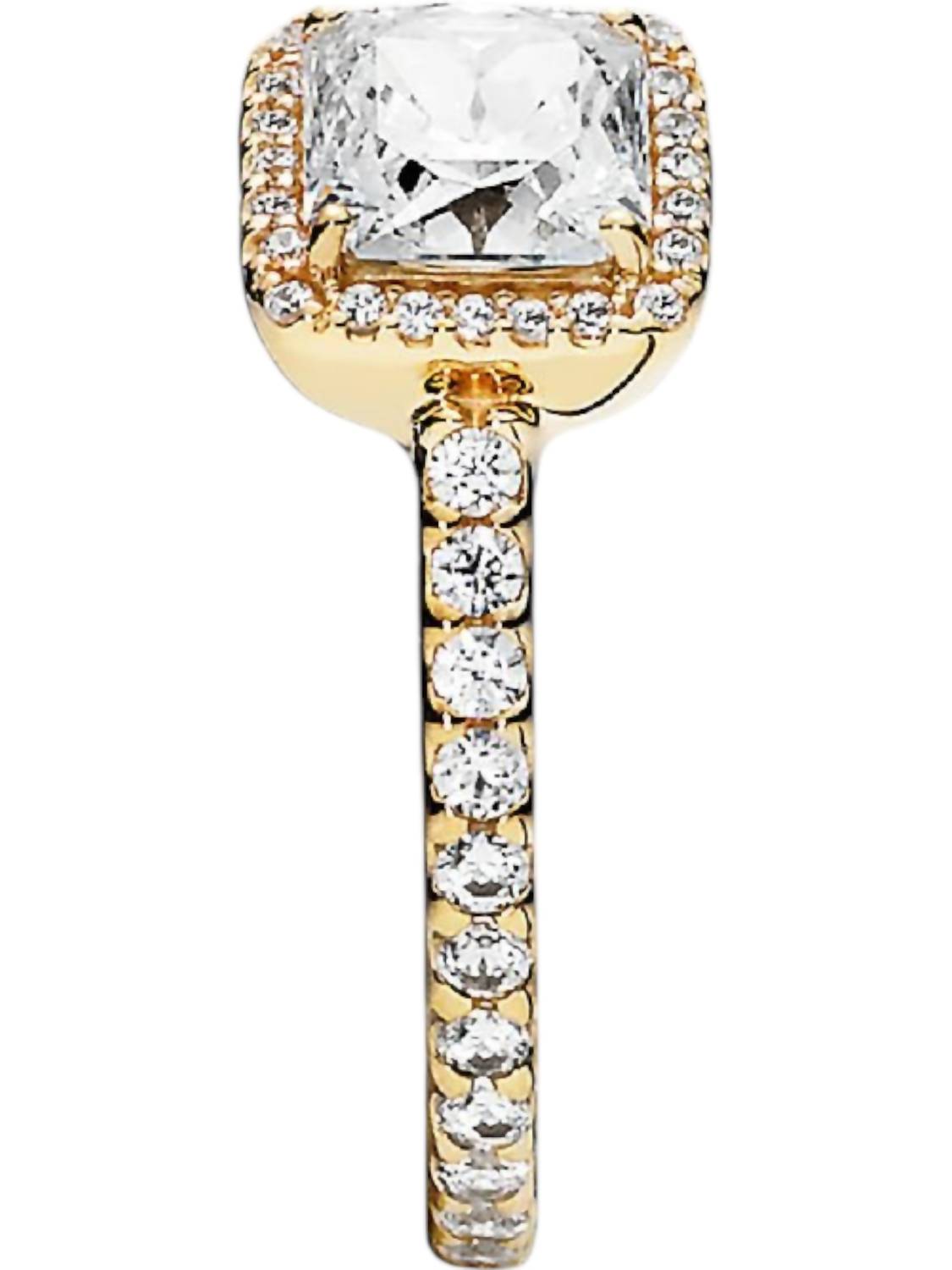 Pandora - Women's Square Ring With Clear Cubic Zirconia