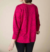 Habitat - Circle Knit Jacquard Boxy Crewneck Sleeve Top