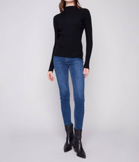 Charlie B - Ribbed Mock Neck Sweater