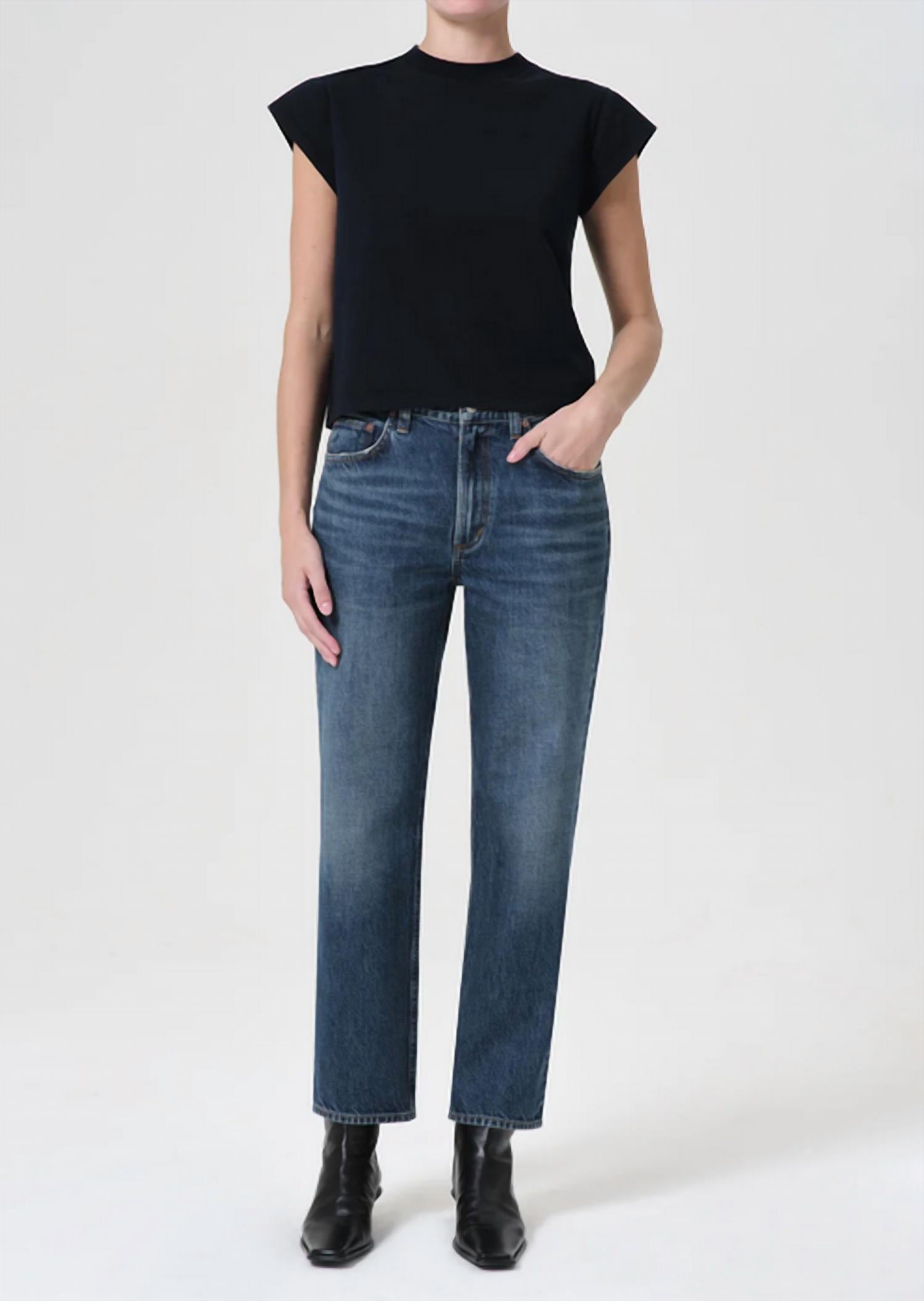AGOLDE Valen Mid-rise Vintage Straigth Jean in essence - women's jeans