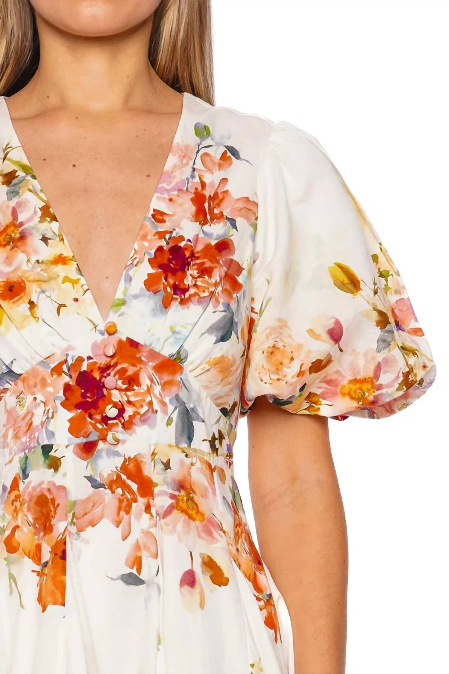 Hemant & Nandita - Saba Puff Sleeve Mini Dress