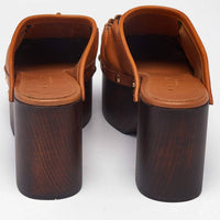 Marni - Women's Sabo Ruched Leather Studded Platform Clog