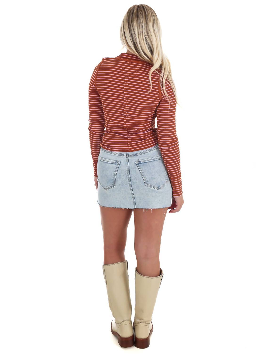 Free People - Lake Henley Stripe Top