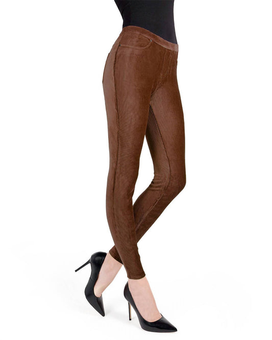 Memoi - Thin-Rib Slim-Cut Stretch Corduroy Legging