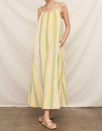 En Creme - Neon Embroidered Cami Maxi Dress