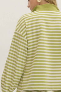 Entro - Stripe Lounge Pullover Top