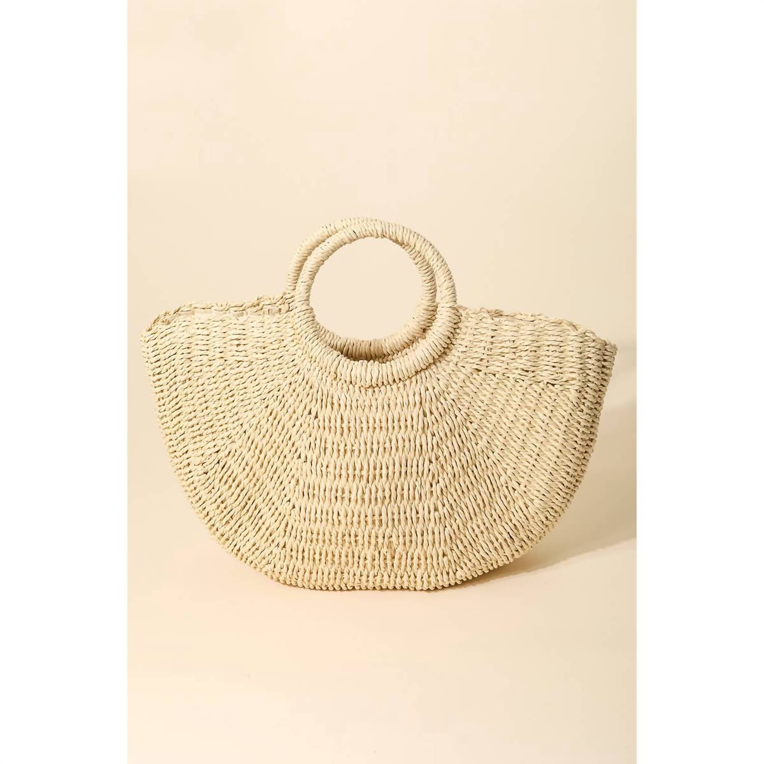 Anarchy Street - Women's Half Moon Straw Tote Bag