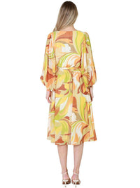 Flying Tomato - Printed Woven Midi Dress