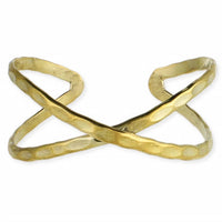 Zad - Women's Hammered Crisscross Cuff Bracelet