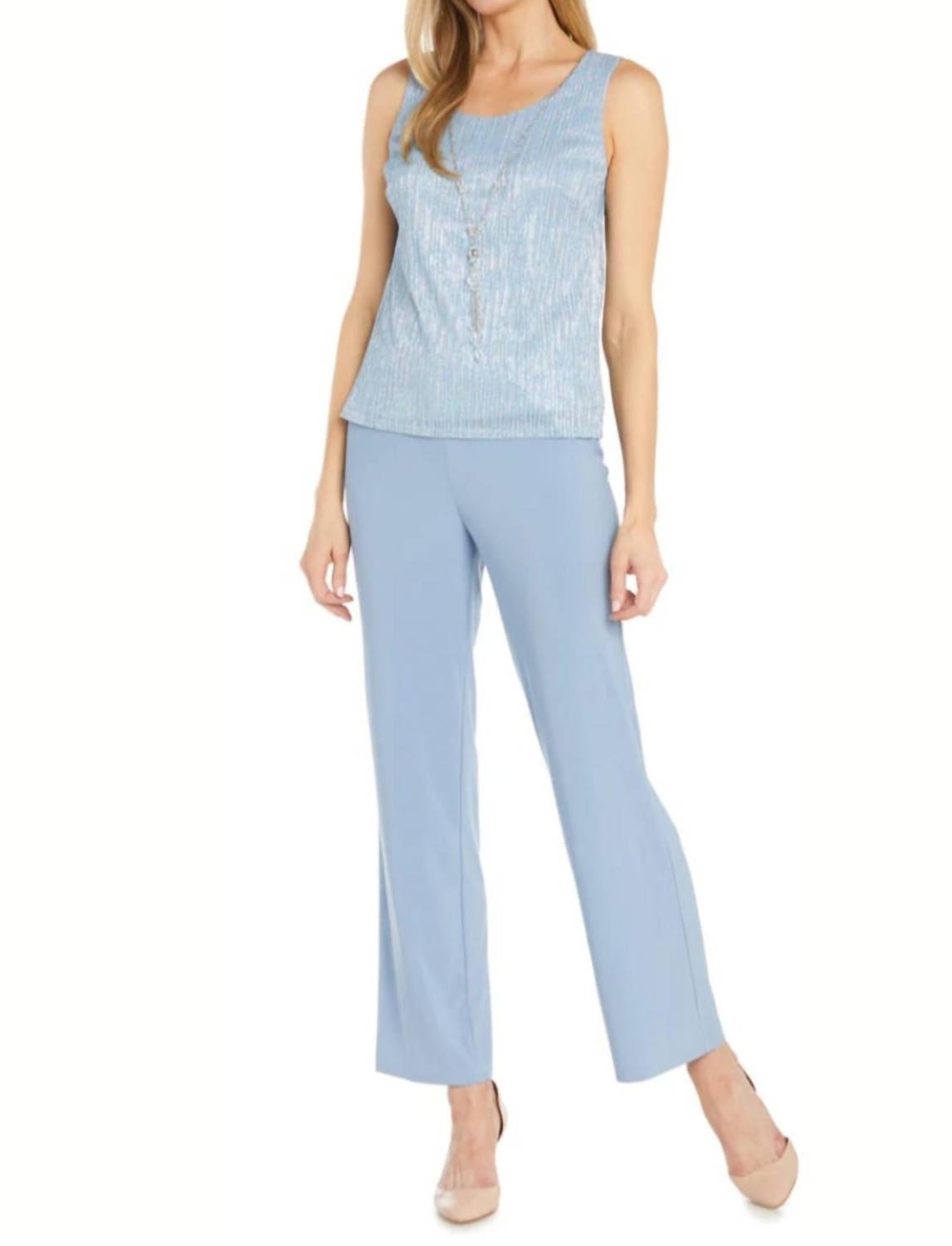 R&M Richards - Metallic 3-piece Evening Pant Suit