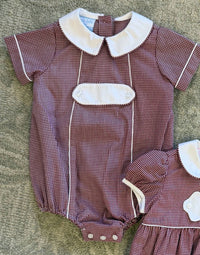Petit Bebe - Boy's Tab Bubble Romper