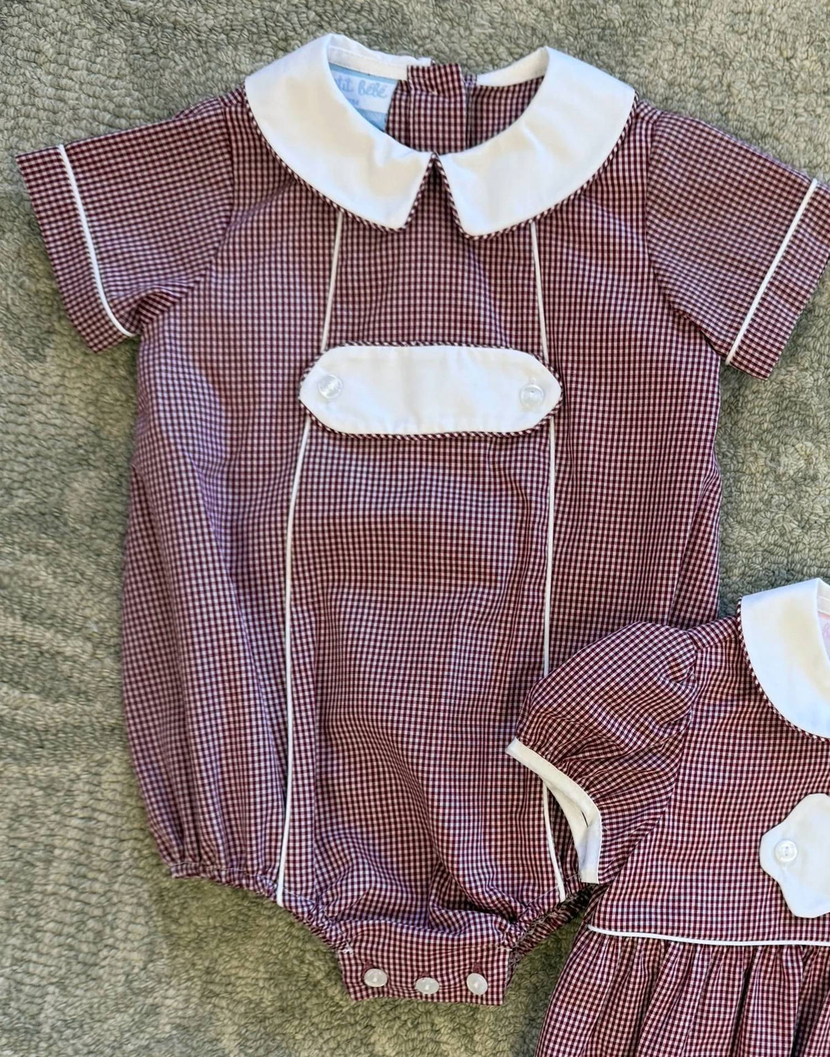 Petit Bebe - Boy's Tab Bubble Romper