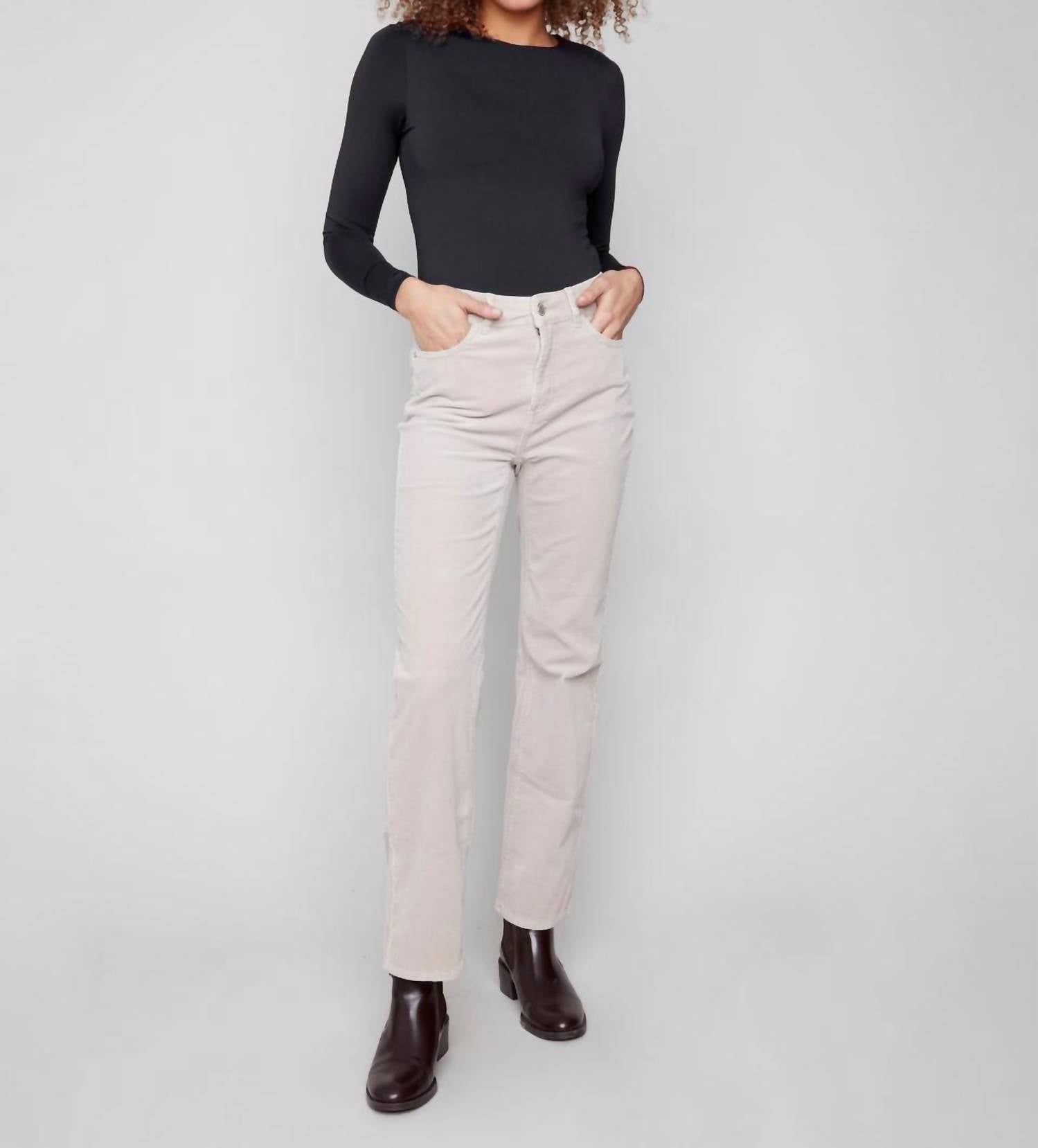 Charlie B - Straight Leg Corduroy Pants