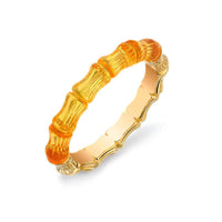 Gold & Honey - Women's Bamboo Lucite Hinge Bangle