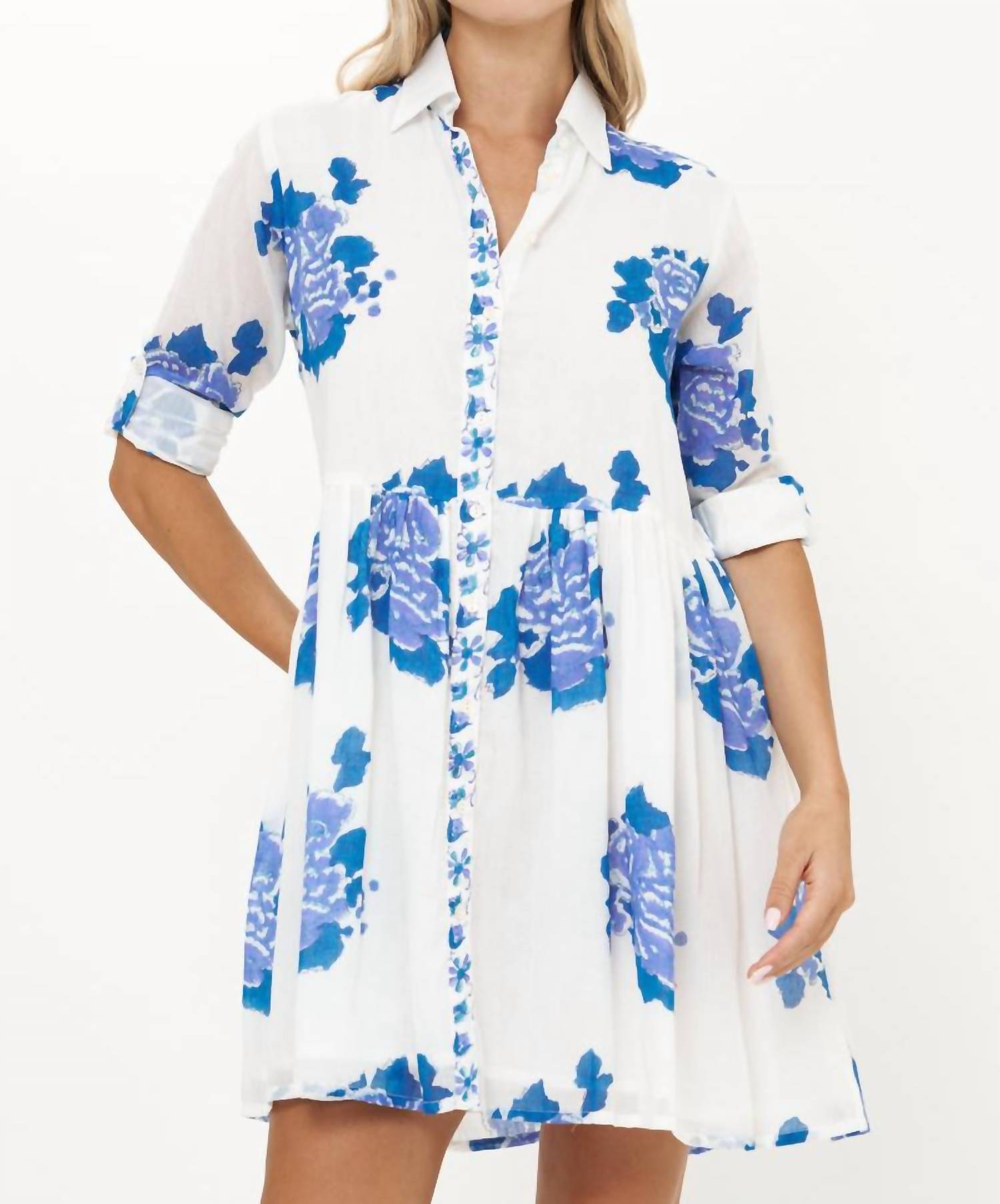 Oliphant - Long Sleeve Shirt Dress Mini Dress