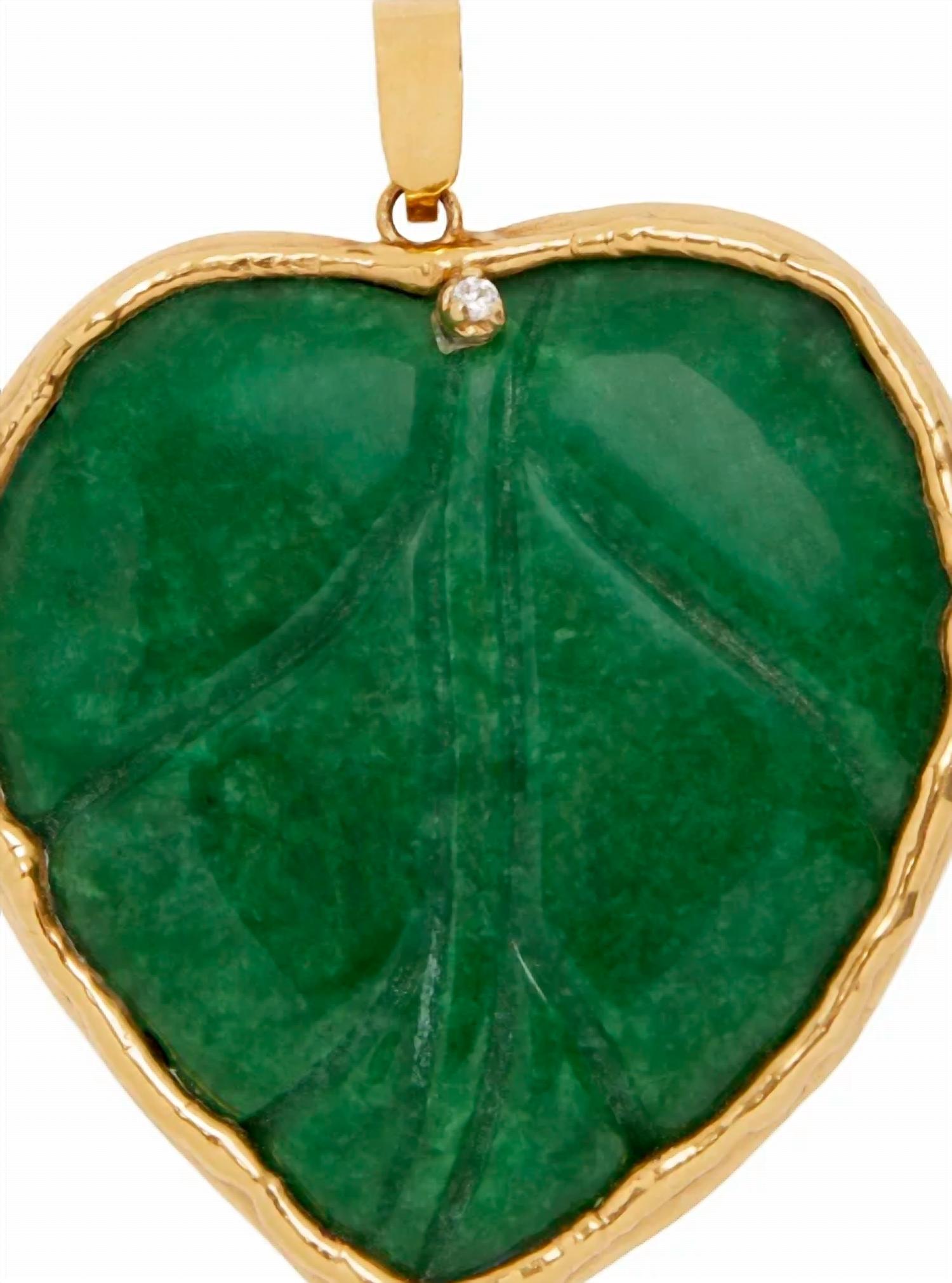 Lisa Smith - Women's Jade Leaf Pendant