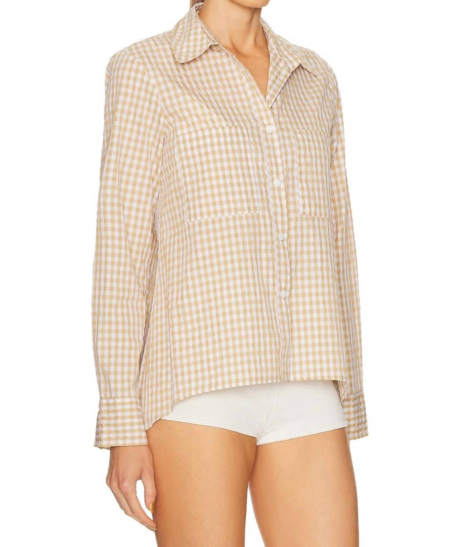 Enza Costa - Textured Gingham Shirt