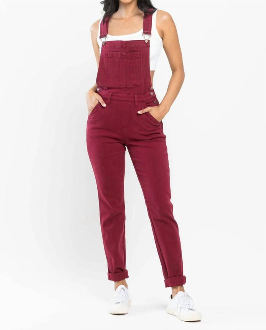 Judy Blue - Double Cuff Boyfriend Overall Jumpsuit