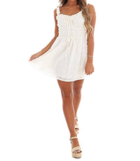 STORIA Happy to be Here Mini Dress in cream - women's dress - view 8