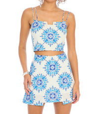 ALLISON NEW YORK Caroline Mini Skirt in mosaic print - women's skirt - alternate view