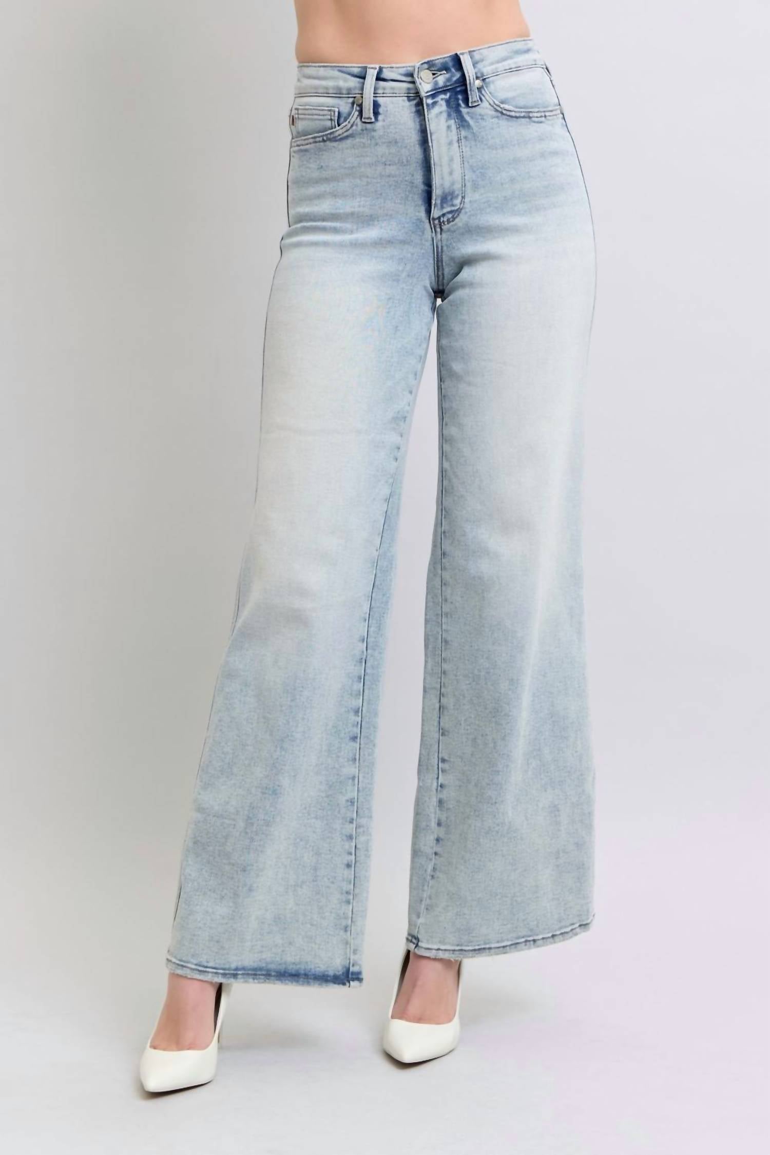 Judy Blue - High Waist Tummy Control Retro Wide Leg Denim Jean
