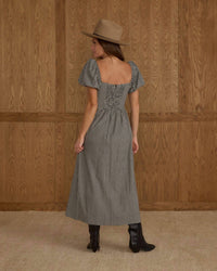Rylee + Cru Chiara Dress in black gingham - women's dress - detail view