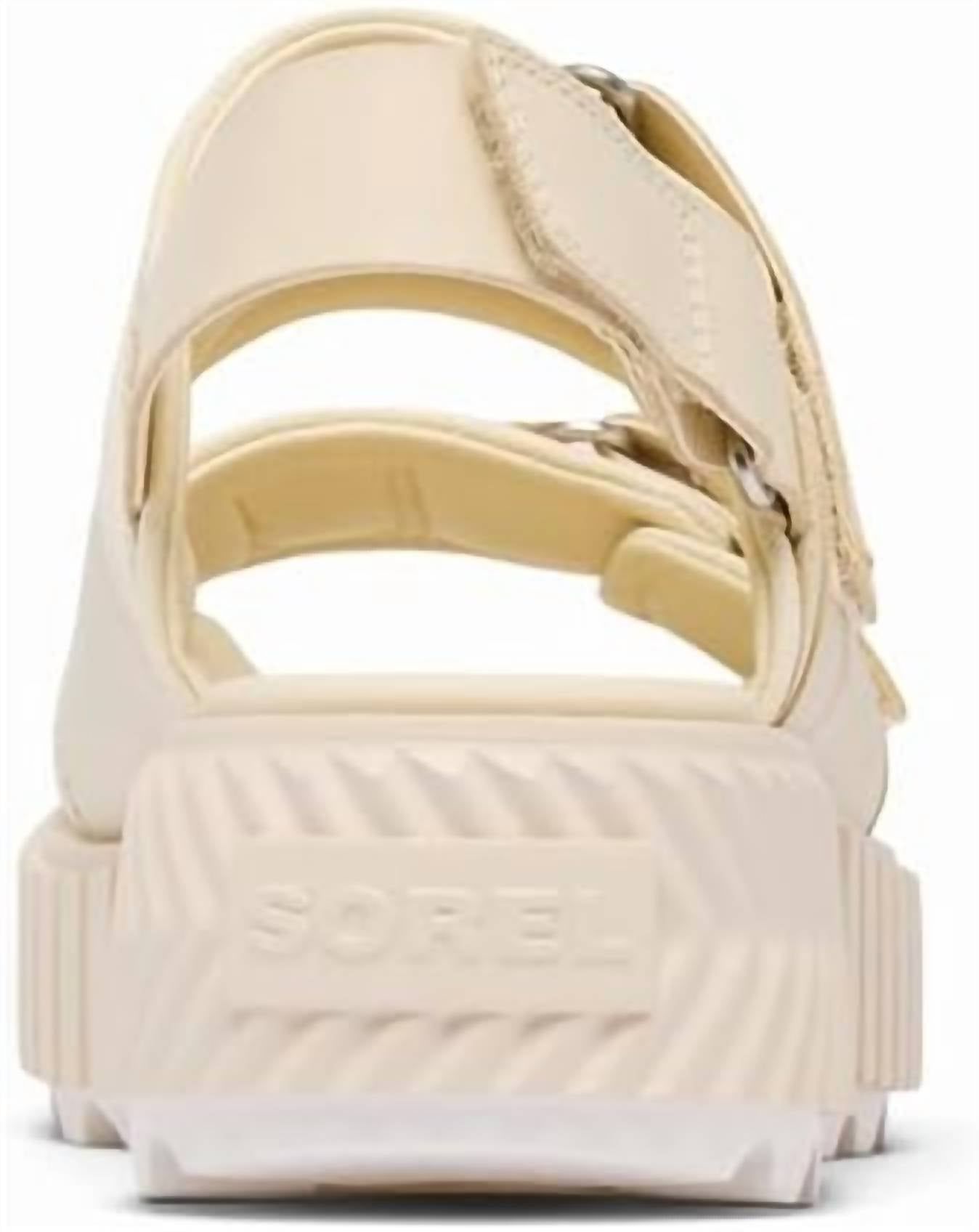 SOREL Women's Ona Avenue Multi Strap Mid Sandal in chalk - women's sandal - alternate view