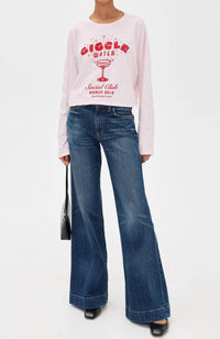 ASKK NY Giggle Water Classic Tee in giggle water long sleeve - women's t-shirt - detail view