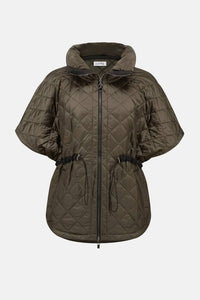Joseph Ribkoff - Quilted Nylon Shawl Neck Boxy Vest