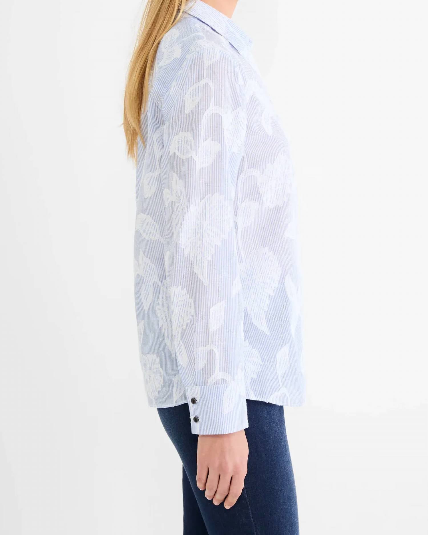 Nic + Zoe - Striped Jacquard Top