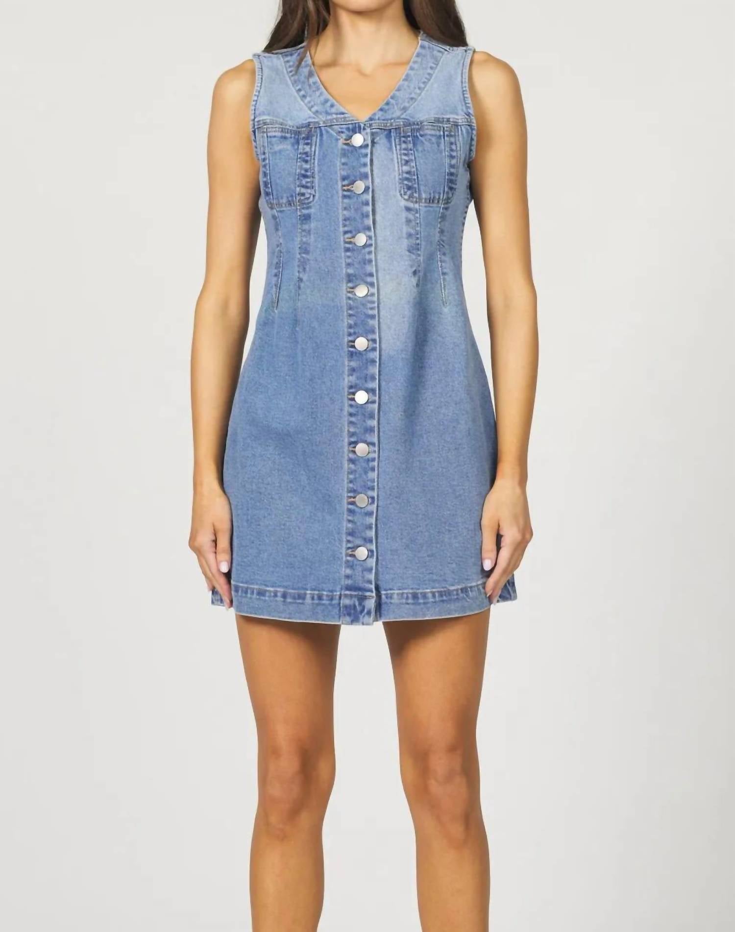 DEAR JOHN DENIM Sabrina Denim Dress in pacific - women's dress