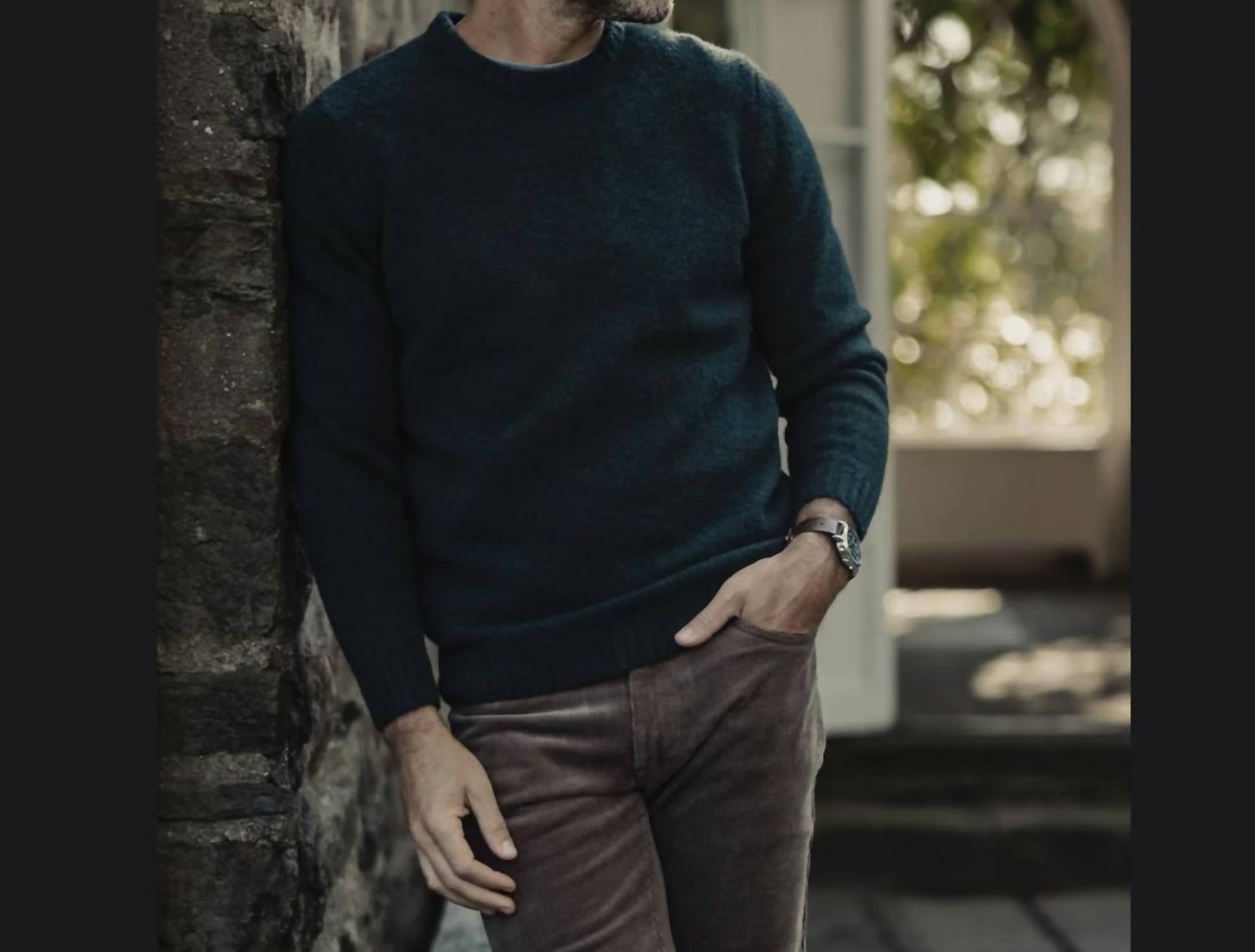 The Normal Brand Homebound Crewneck Sweater in dark sea - men's sweater - view 6