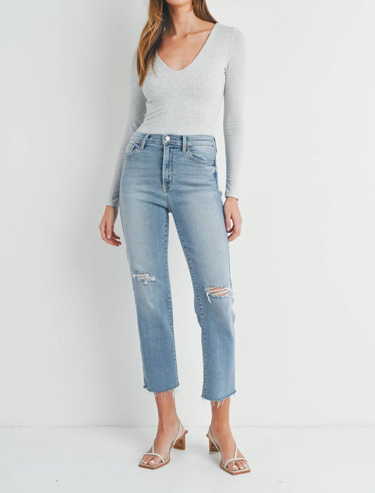 Just Black Denim - Distressed Slim Jeans