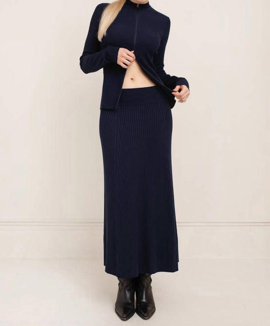 Paper Label - Afiya Rib Midi Skirt