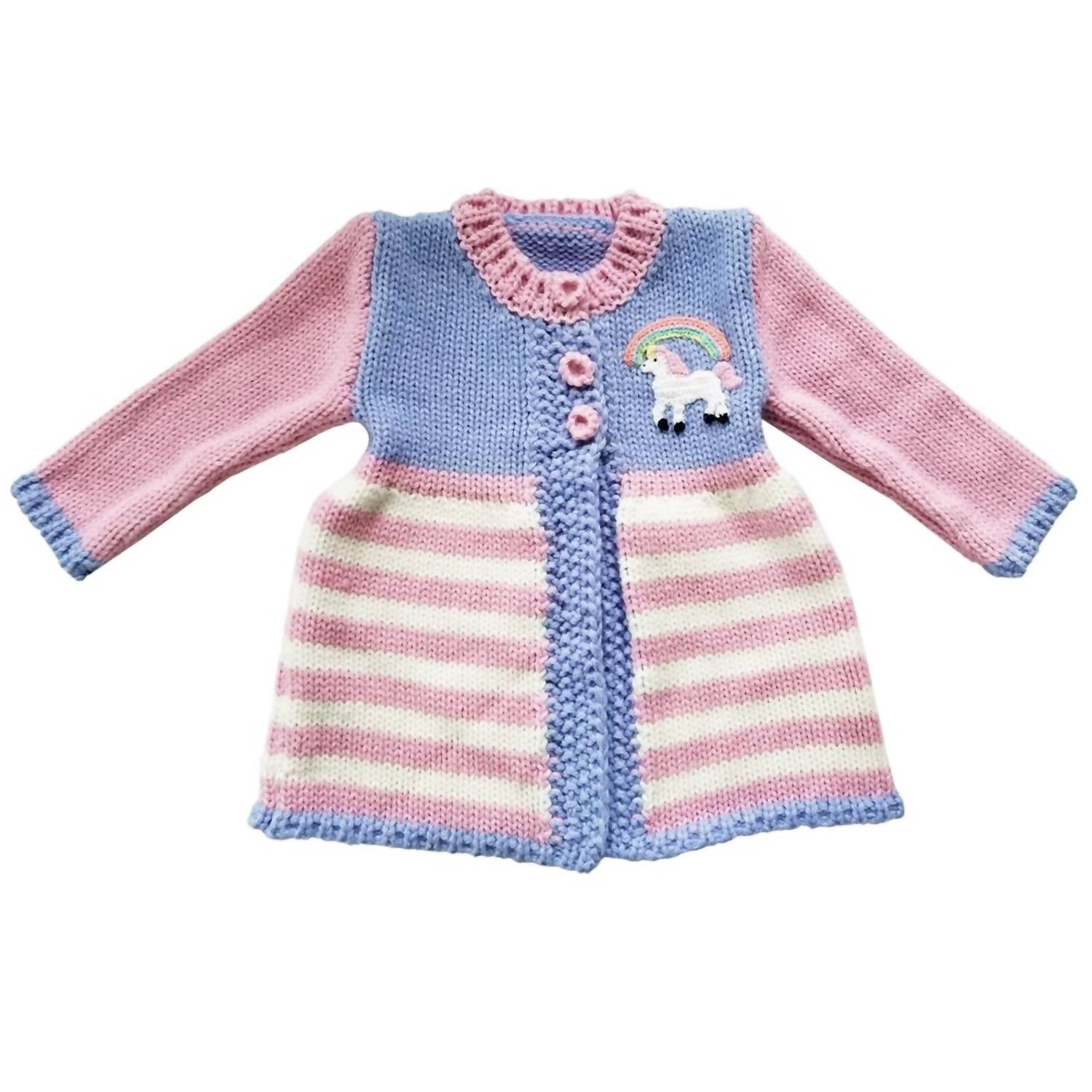 Huggalugs - Baby Girls And Toddlers Unicorn Sweater