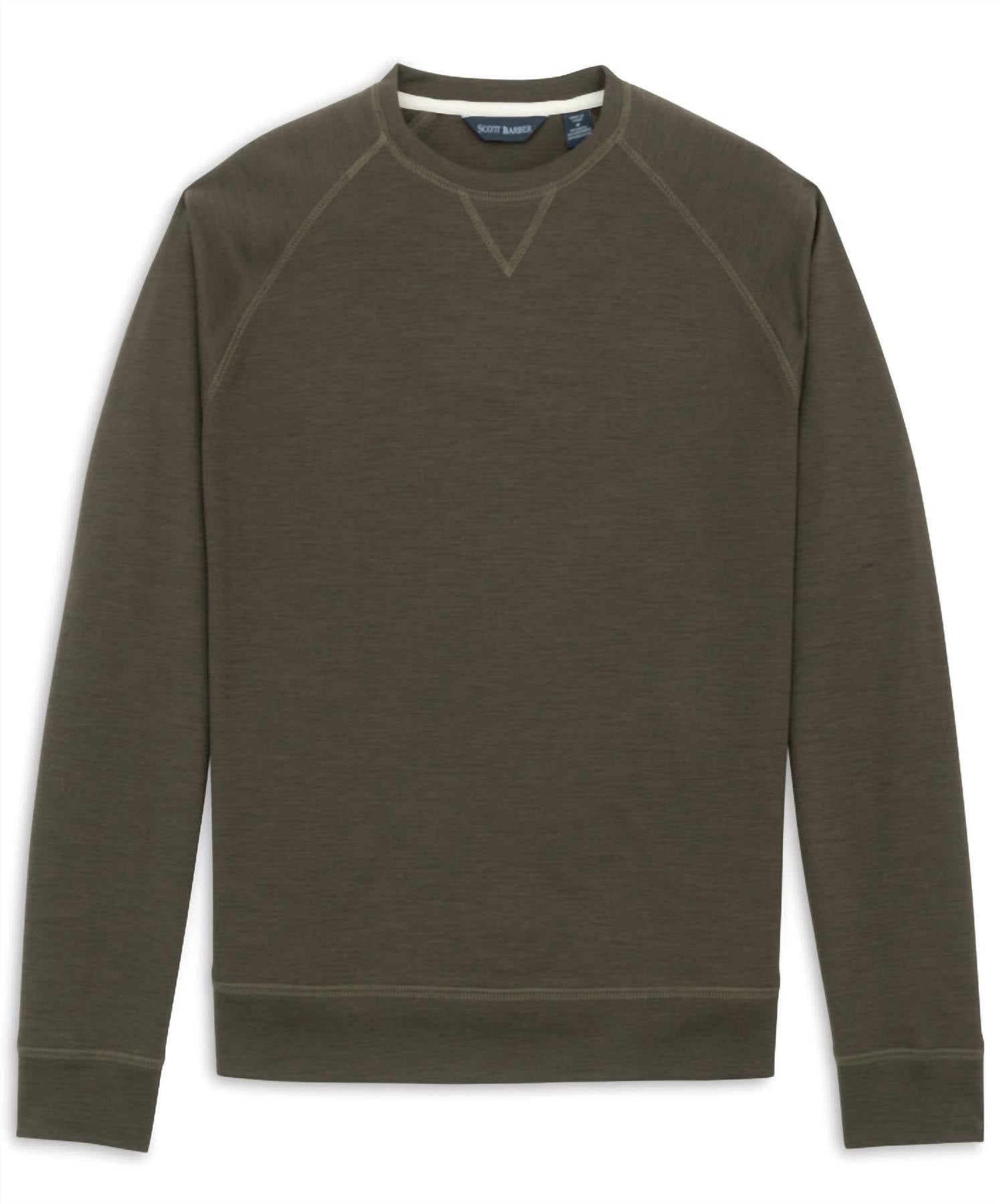 Scott Barber - Lightweight Stretch Wool Blend Crewneck Top
