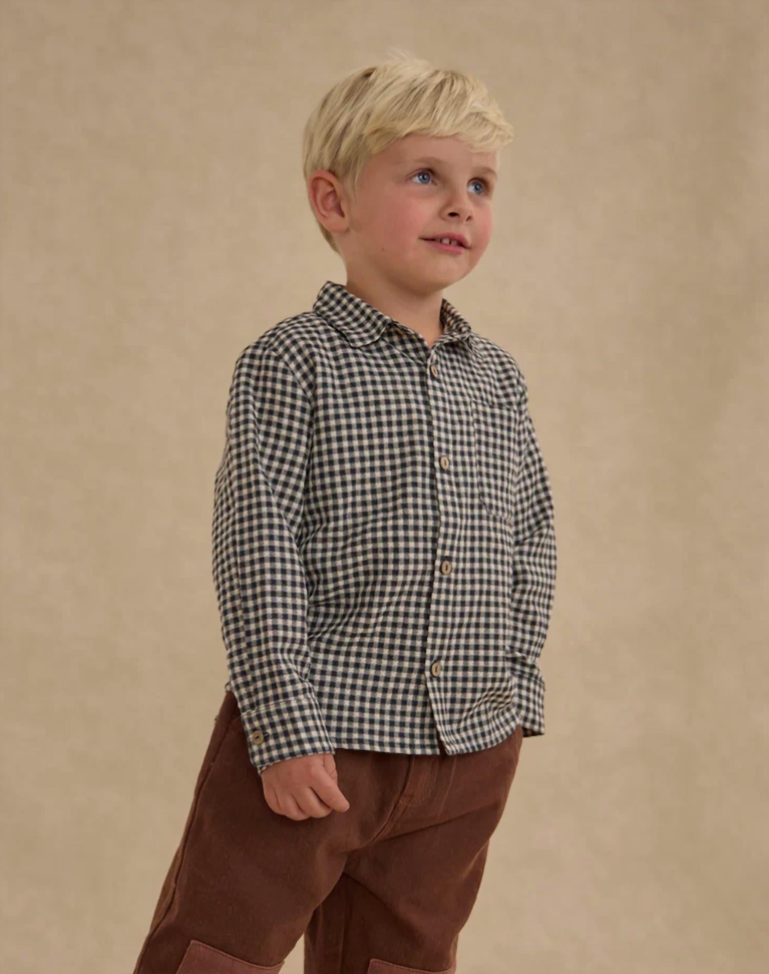 Rylee + Cru - Boy's Collared Long Sleeve Shirt